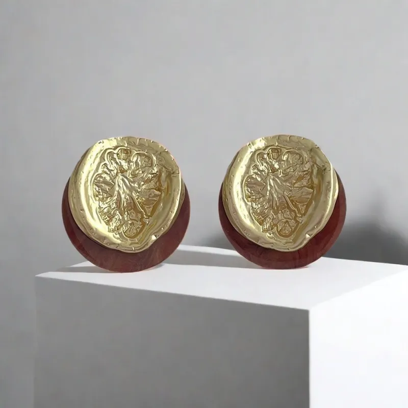 QIANFANGDAHUANGYE Copper Alloy Earrings Women's-4