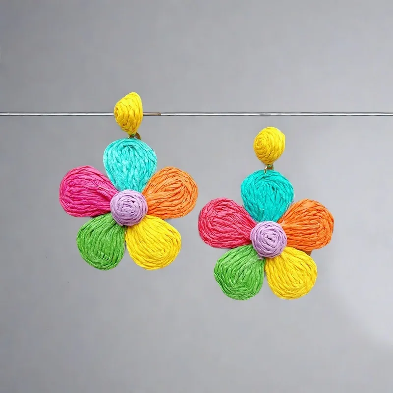 QIANFANGDAHUANGYE Alloy Earrings Women's Multicolor-2