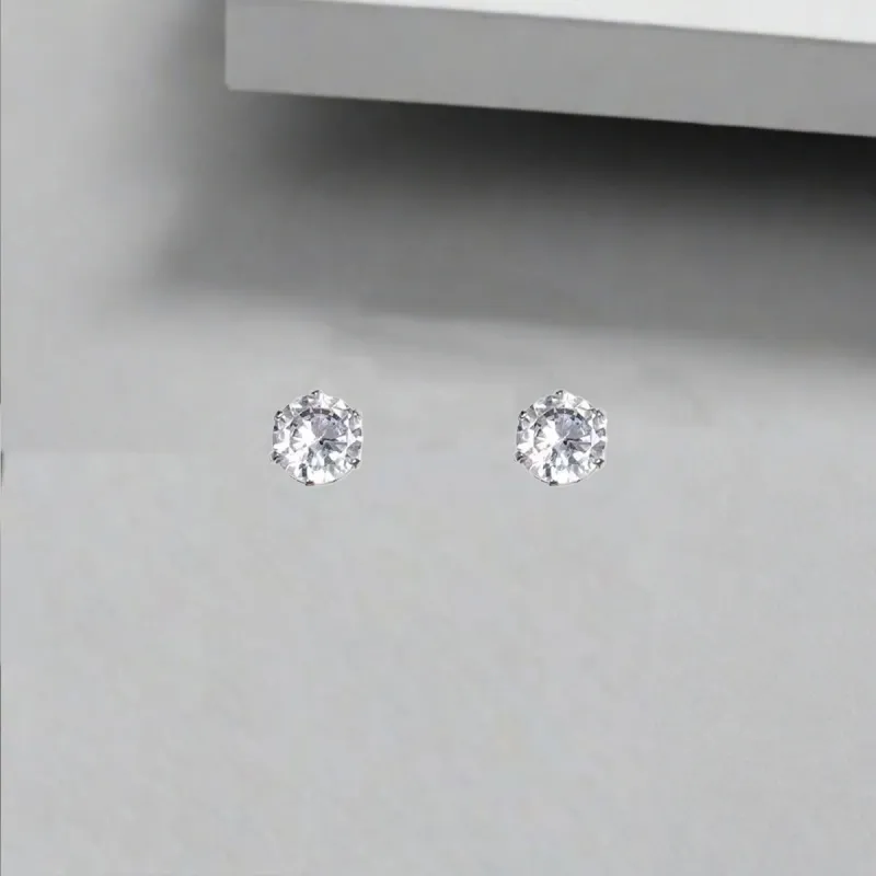QIANFANGDAHUANGYE Zircon Clip On Earrings Unisex-4