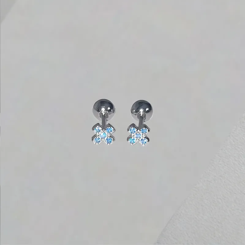 QIANFANGDAHUANGYE Zircon Stud Earrings Women's-4