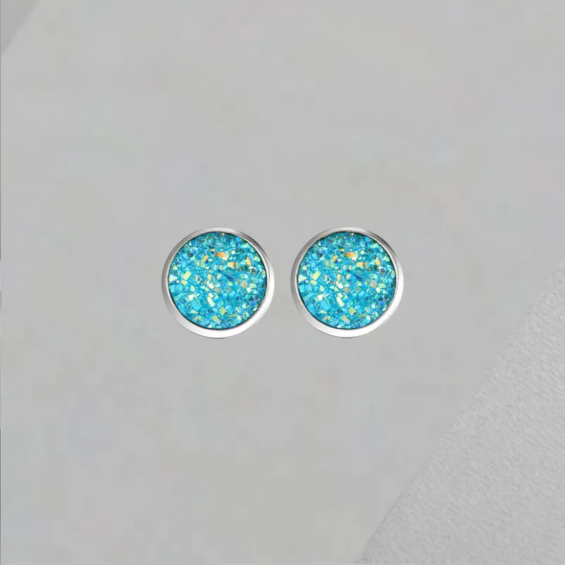 QIANFANGDAHUANGYE Zircon Stud Earrings Women's-3