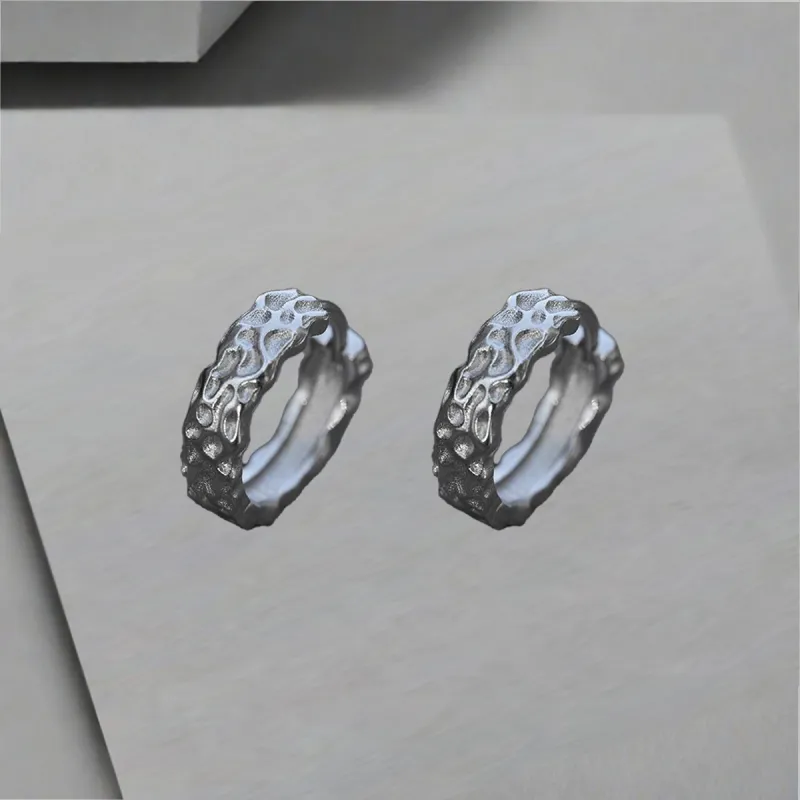 QIANFANGDAHUANGYE Titanium Steel Earrings Unisex-4