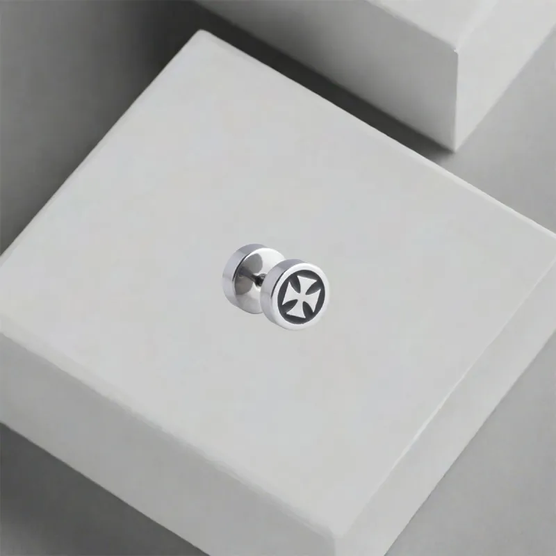 QIANFANGDAHUANGYE Alloy S925 Silver Stud Earrings Men's-2