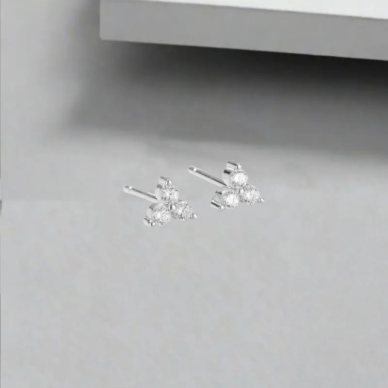 QIANFANGDAHUANGYE S925 Sterling Silver Stud With Zircon Stud Earrings Women's-5