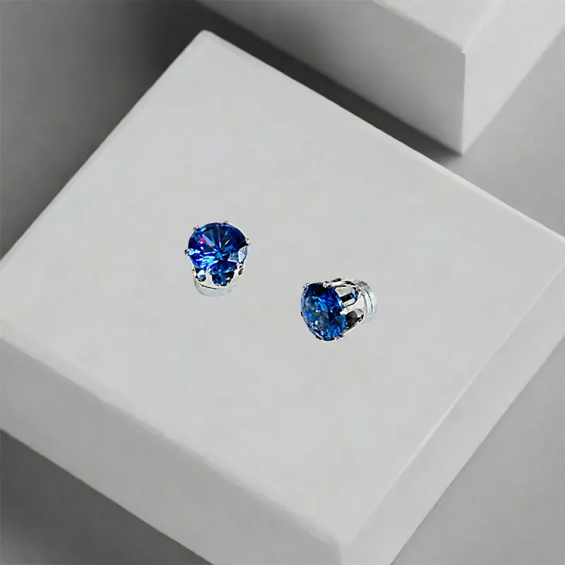 QIANFANGDAHUANGYE Zircon Clip On Earrings Unisex-2