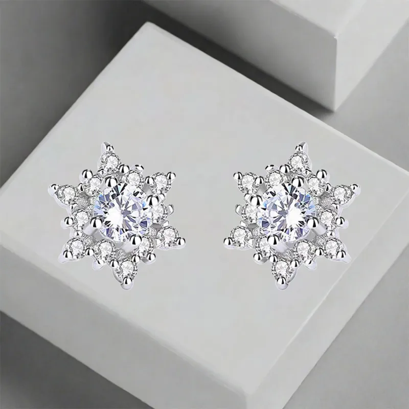 QIANFANGDAHUANGYE Zircon Clip On Earrings Women's-4