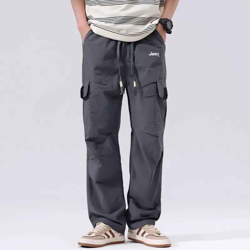 Jeep Mustang Ice Blade Sun Protection Collection Casual Pants Unisex Gray-7