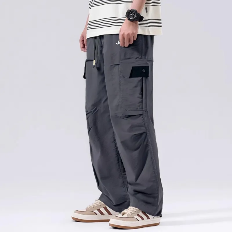 Jeep Mustang Ice Blade Sun Protection Collection Casual Pants Unisex Gray-8