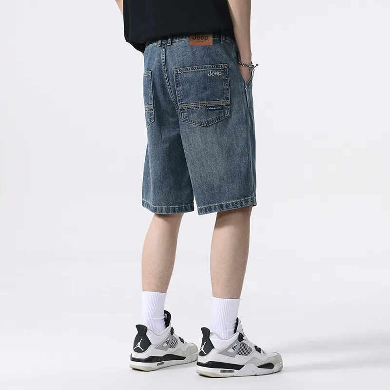 Jeep Shepherd Fashion Sports Collection Denim Shorts Unisex-6
