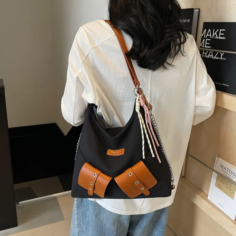 Homeboisportclub Fabric Shoulder Bag Regular Women's Black-4