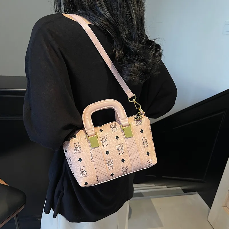Homeboisportclub PU Handbag Women's Brown/Pink/White-7