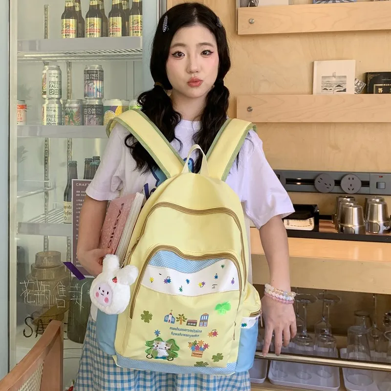 Homeboisportclub Composite Cloth Backpack Women's Light Yellow-1