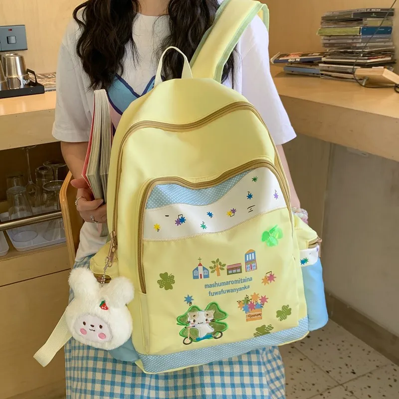 Homeboisportclub Composite Cloth Backpack Women's Light Yellow-5