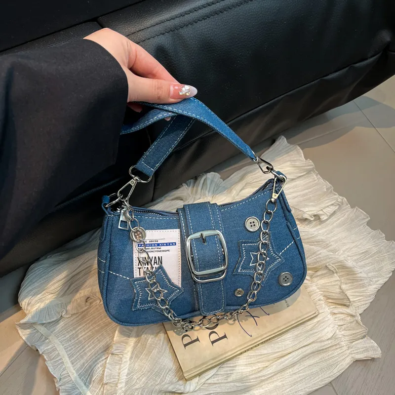 Homeboisportclub Denim Shoulder Bag Regular Women's Multicolor-3