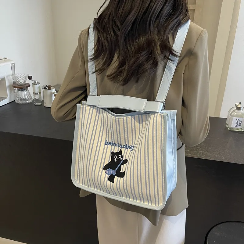 Homeboisportclub Fabric Shoulder Bag Women's Light Blue-5