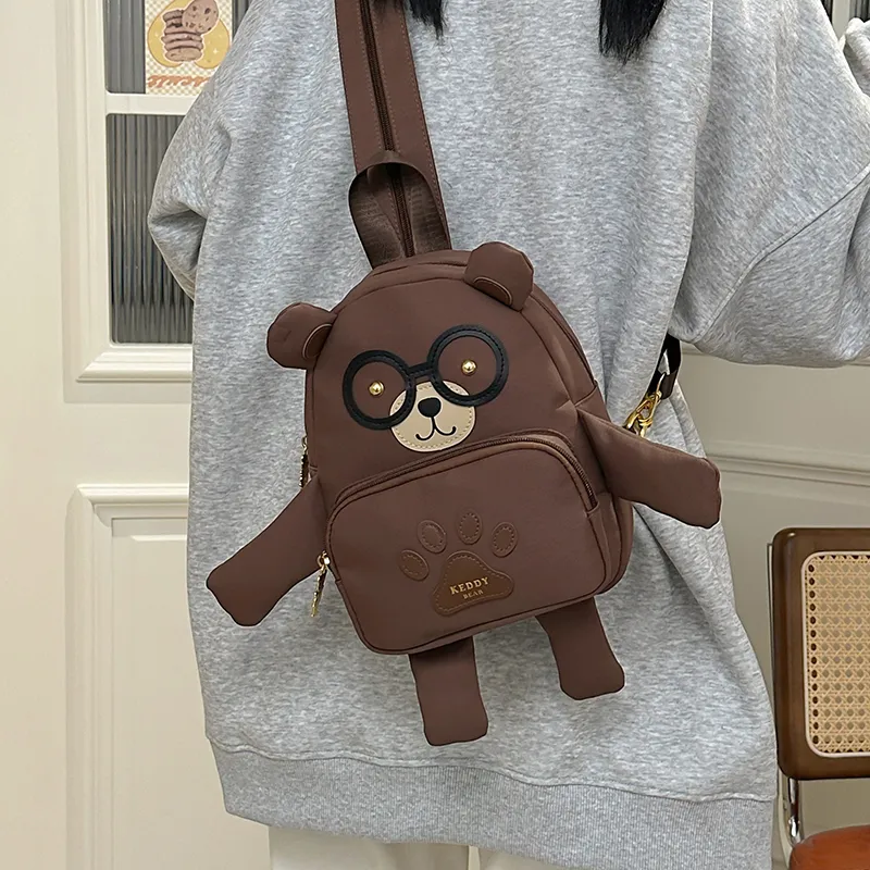 Homeboisportclub Nylon Backpack Unisex Brown/White-7