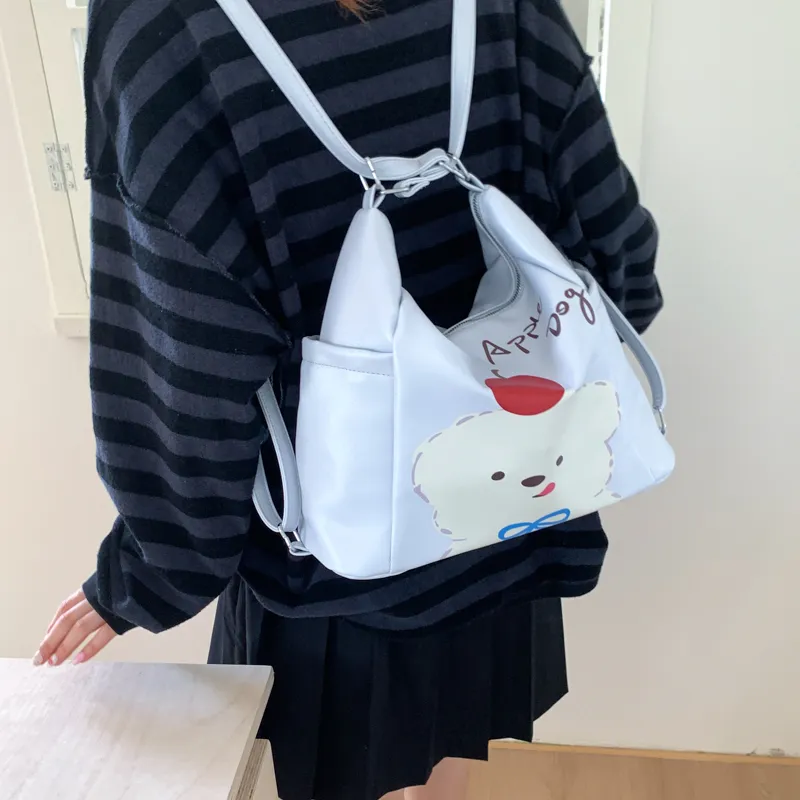 Homeboisportclub PU Backpack Women's Light Blue-5