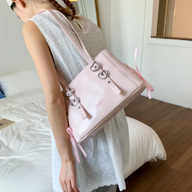 Homeboisportclub PU Backpack Shoulder Bag Unisex Pink/White/Black/Silver/Blue-2