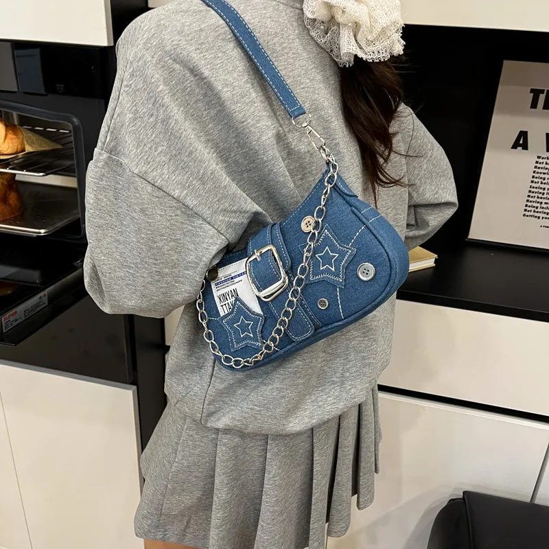 Homeboisportclub Denim Shoulder Bag Regular Women's Multicolor-1