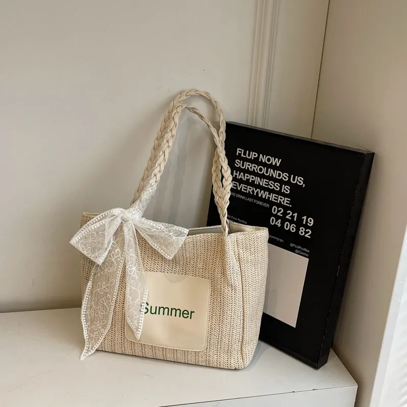 Homeboisportclub PU Patch Woven Tote Bag, Shopping Bag, Shoulder Bag Women's Multicolor-7