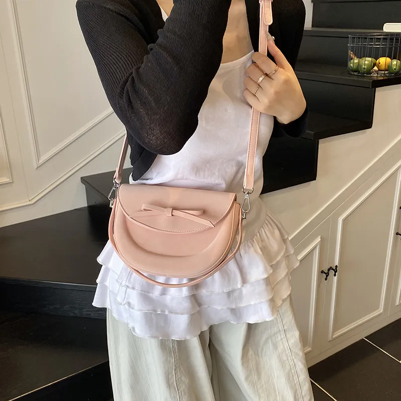 Homeboisportclub PU One Shoulder Handbag Women's Black/Pink/White/Blue-9