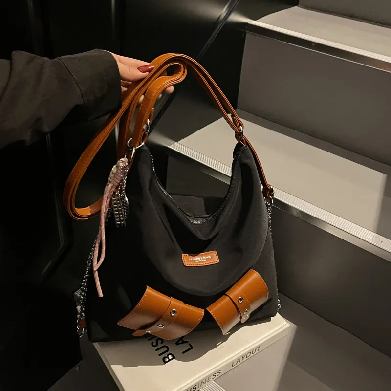 Homeboisportclub Fabric Shoulder Bag Regular Women's Black-6