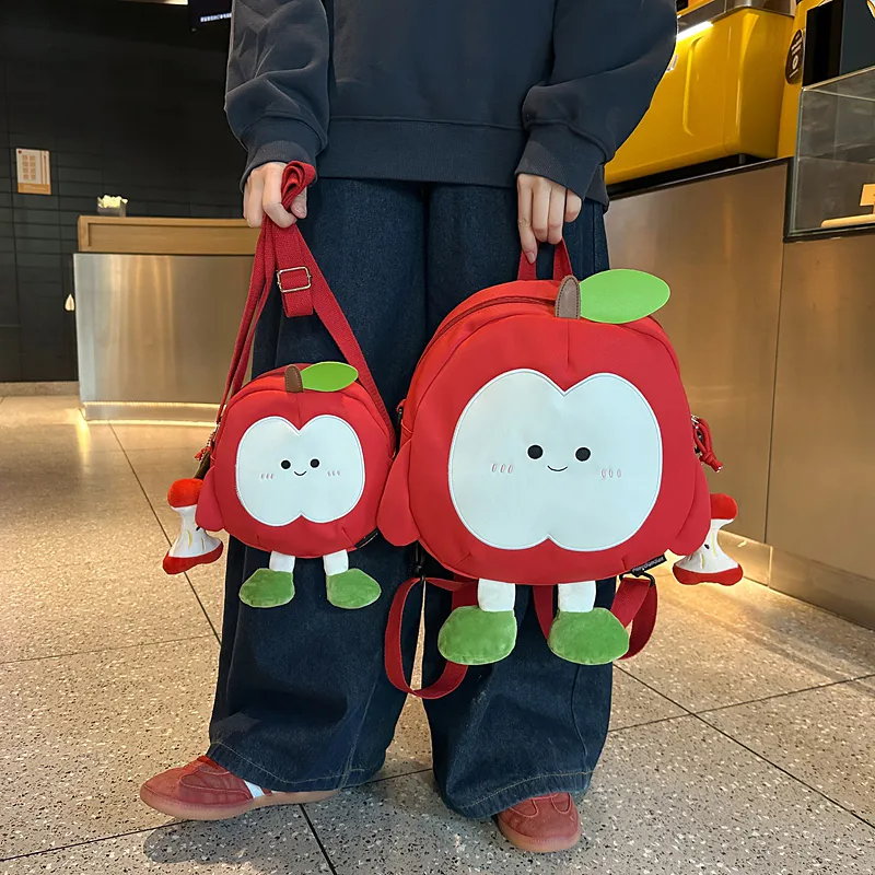 Homeboisportclub Nylon Backpack Women's Red Apple/Green Apple-3