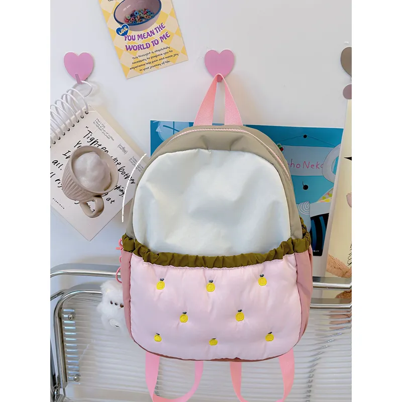 Homeboisportclub Nylon Fabric Backpack Unisex Pink-3