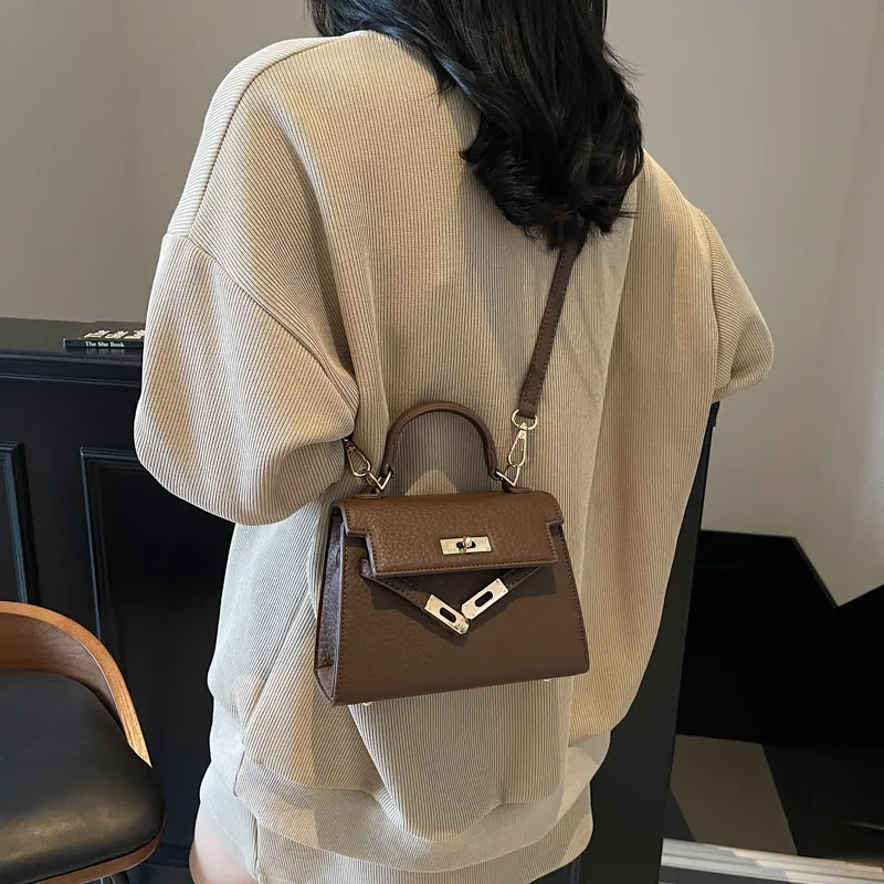 Homeboisportclub PU Handbag Regular Women's Black/White/Coffee-1