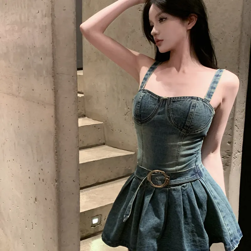 KYKW Slip Dresses Women's Blue-2