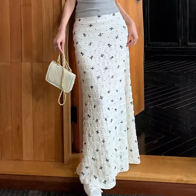 FLIM Comfortable Casual Long Skirt Women's-9