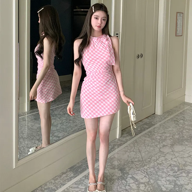 KYKW Sleeveless Dresses Women's Pink-5