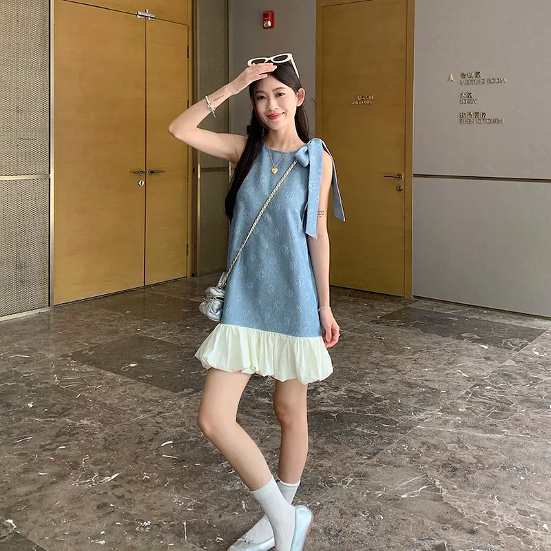 KYKW Sleeveless Dresses Women's Blue-4