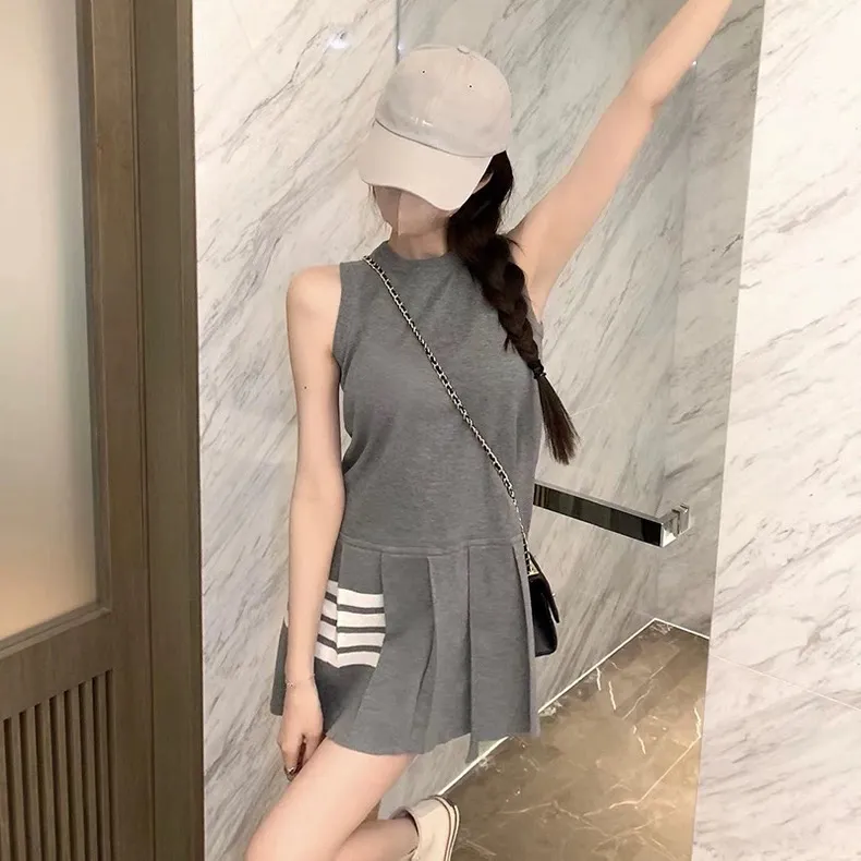 KYKW Sleeveless Dress Women's Gray-4