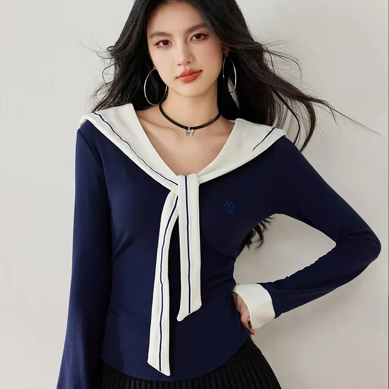 KYKW Regular Top Women's Navy Blue-2