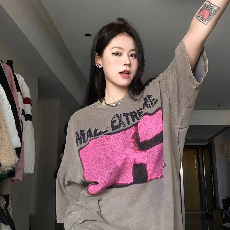 KYKW Drop Shoulder Sleeve T Shirt Women's-5