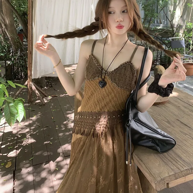 KYKW Slip Dress Women's Dark Brown-5