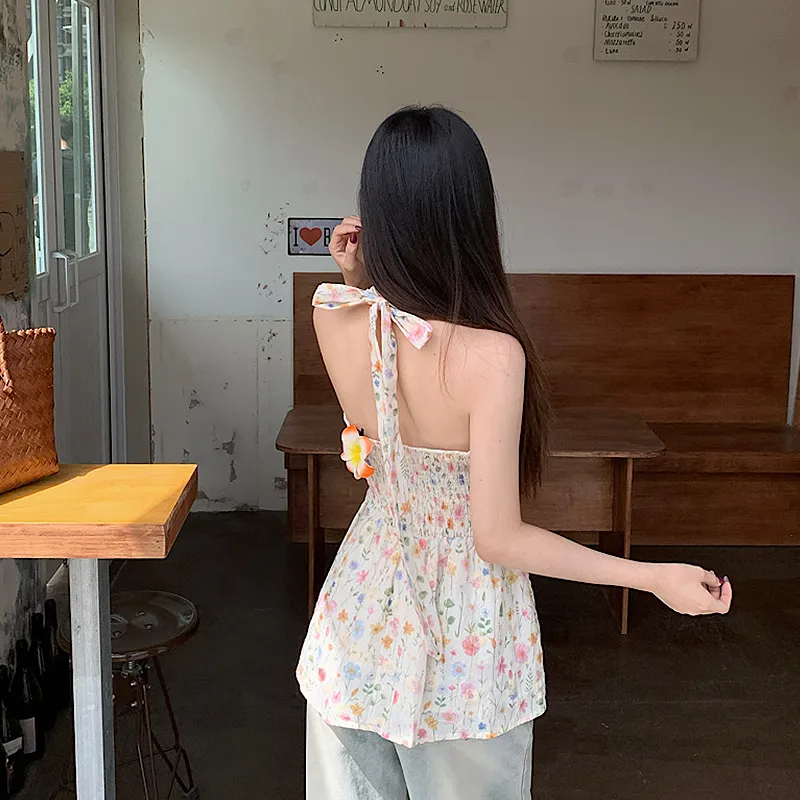KYKW Tank Tops Women's Apricot Floral-6