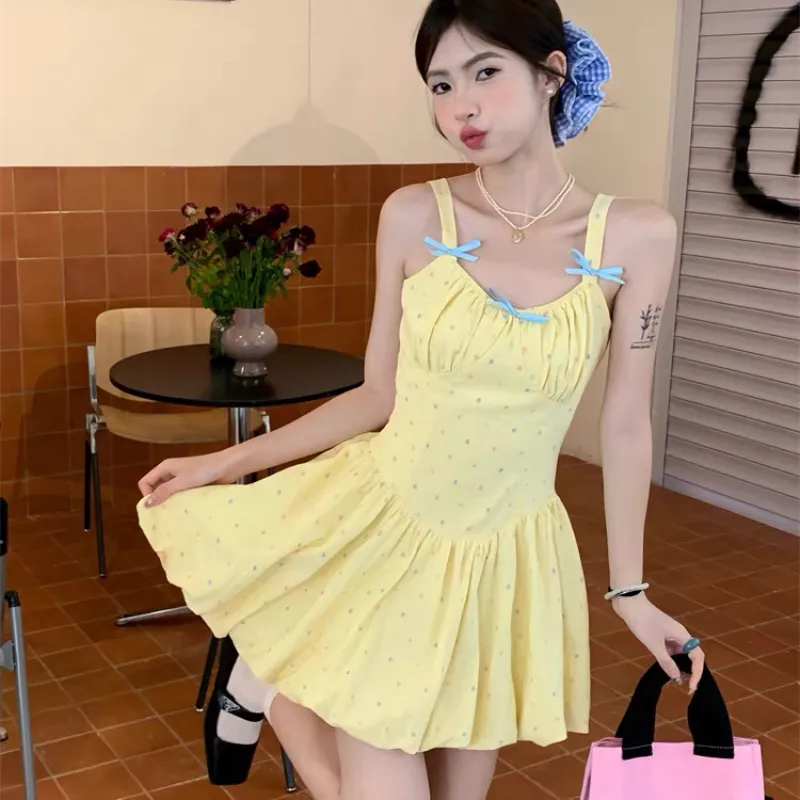 KYKW Slip Dresses Women's Yellow-4