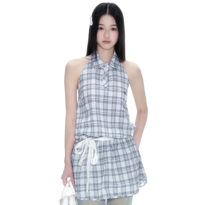 KYKW Sleeveless Dresses Women's Light Blue-2