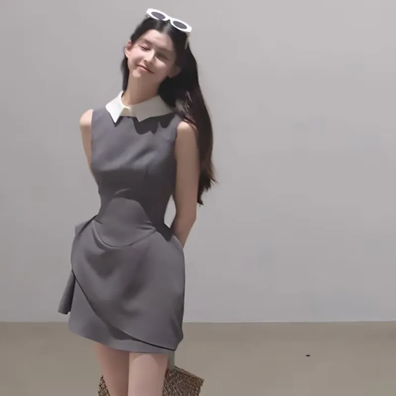 KYKW Sleeveless Dresses Women's Gray-2