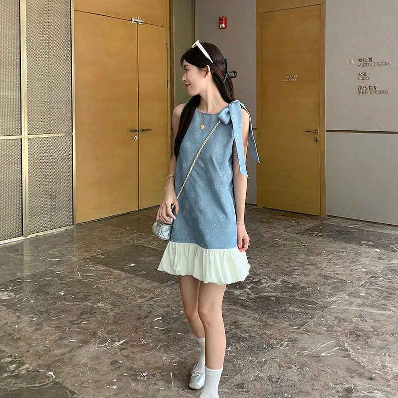 KYKW Sleeveless Dresses Women's Blue-6