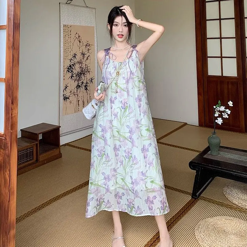 KYKW Slip Dresses Women's Purple Printed Dress-5
