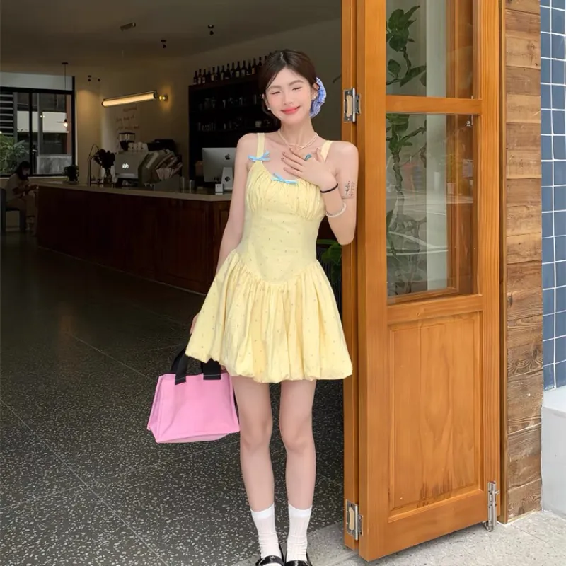 KYKW Slip Dresses Women's Yellow-6