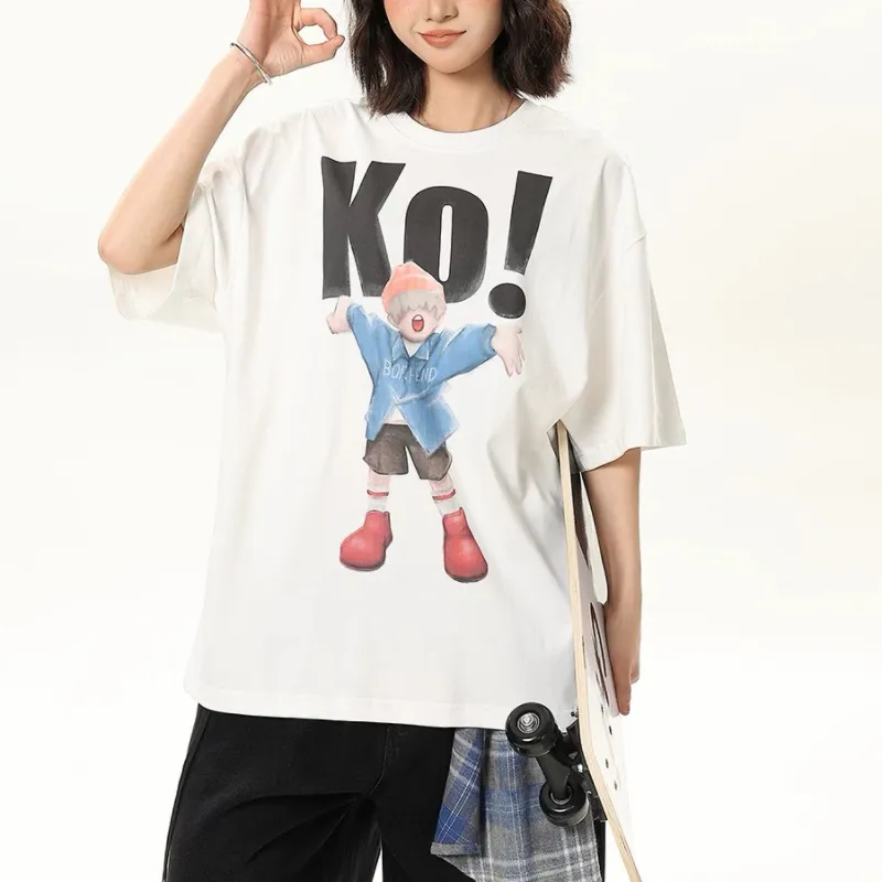 KYKW Drop Shoulder Sleeve T Shirt Women's-6