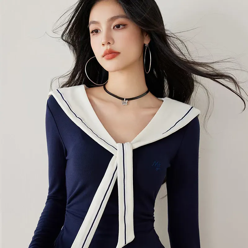 KYKW Regular Top Women's Navy Blue-3