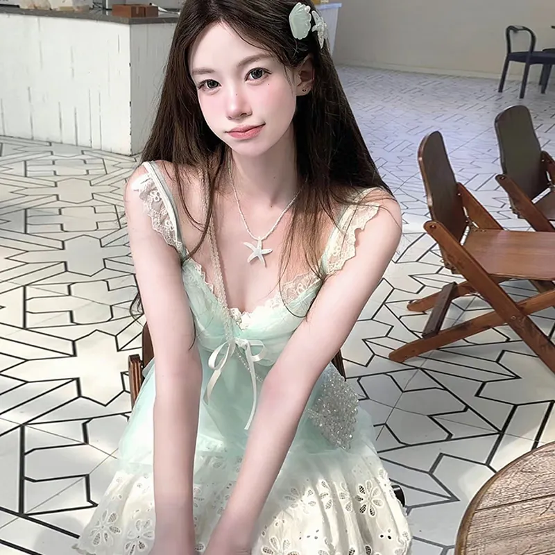 KYKW Slip Dresses Women's Mint Green-2