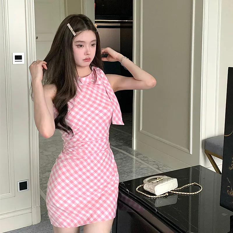 KYKW Sleeveless Dresses Women's Pink-2