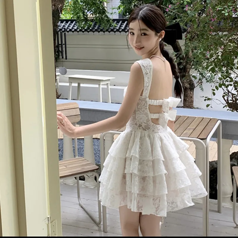 KYKW Slip Dresses Women's White-4