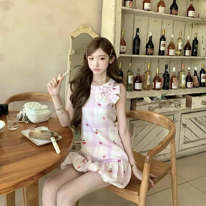 KYKW Sleeveless Dresses Women's Pink Purple-3